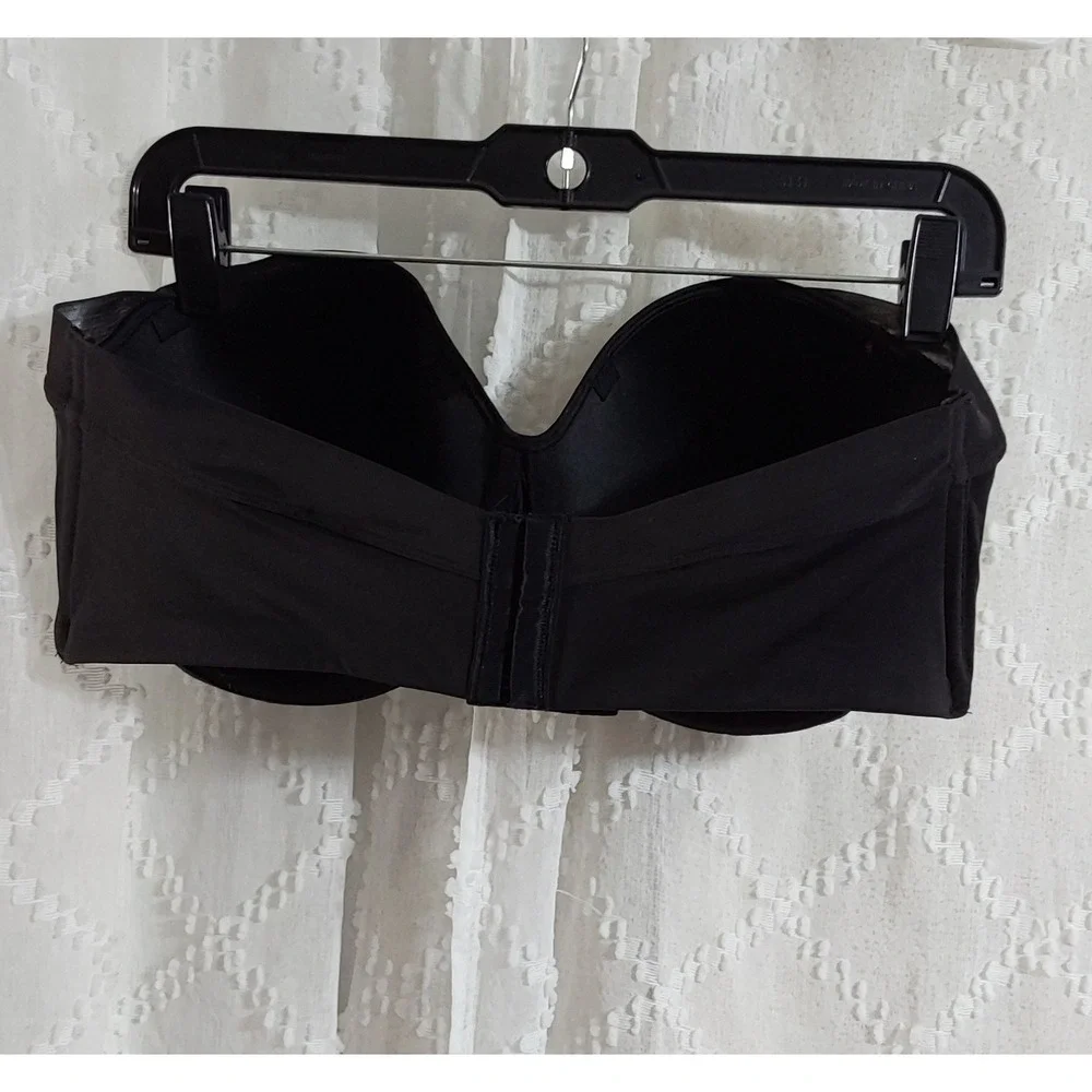 Bali Black Strapless Underwire Bra Stay Put Silicone Lining 40D 6562